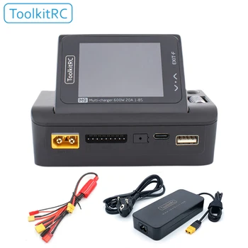 НОВ ToolkitRC M9 600 W Мултифункционален Бързо Зарядно Устройство Smart Balance с Регулируем Ъгъл на Наклона на дисплея с функция за аудио за 1-8 S Lipo Батерии