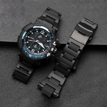 Каишка за часовник Casio G-shock GW-A1100 G-1400 GW-4000 GA-1000 Висококачествен и Издръжлив Черна Пластмаса каишка от Неръждаема Стомана