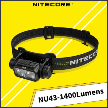 Налобный фенер NITECORE NU43 1400 лумена, акумулаторна налобный фенер за активна почивка сред природата/къмпинг