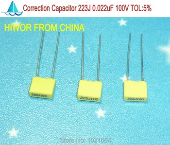 (100 бр./лот) корректирующий кондензатор 0,022 icf 223J 100 В TOLLE: 5% Металлизированный кондензатор от полиестерен филм 22nF