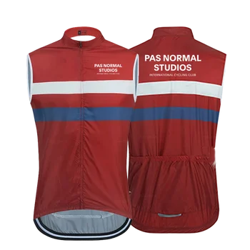 2023 Нов жилетка без ръкави Pro Bicycle Team Maillot Ciclismo PAS NORMAL STUDIOS, мъжки майк за велоспорта, летни дрехи за колоездене, жилетка