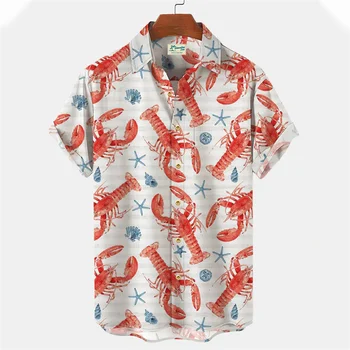 2023 мъжки хавайски плаж летни ризи плюс голям Лас Вегас, дрехи с къс ръкав, цветен дизайнер, луксозен топ оверсайз, промоция