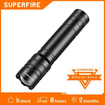 SUPERFIRE S3-A led фенерче за къмпинг 5 режима на осветление, Алуминиева сплав, мащабируем водоустойчив фенер Използването на батерии 18650/AAA