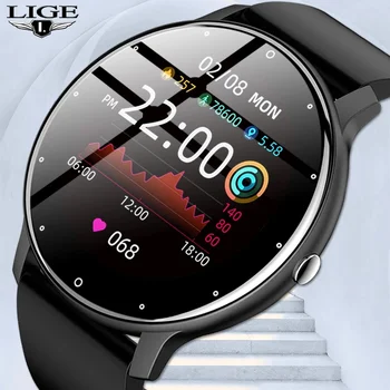 LIGE 2023 нови умни часовници за мъже, спорт, водоустойчив, с пълен сензорен екран, мъжки, женски, за Huawei, Xiaomi