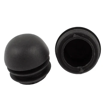 Качествени пластмасови кръгли тръби с диаметър от 2 броя с диаметър 25 мм, заглушающие капачки в черен цвят