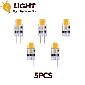 Супер Ярка Полилей G4 1.2 W Силикагел 12V COB 5 бр./лот Led Лампа Мини-Лампа за Вътрешно Осветление