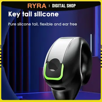 RYRA Единична Слушалка Bluetooth5.3 Скоба За Ушите На Серьге Безжични Слушалки Водоустойчив Слот Спортни Слушалки На Ухото На Куката С Микрофон