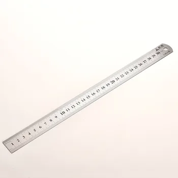 Метална линийка от неръждаема стомана, метрични правило, точност двустранен инструмент за измерване на 30 см на едро