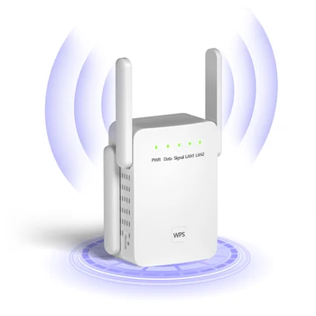 5G 1200 Mbps WiFi ретранслатор Безжичен WiFi усилвател на Мрежата усилвател на сигнала на далечни разстояния 5 Ghz Wifi удължителен кабел рутер WPS четири антени