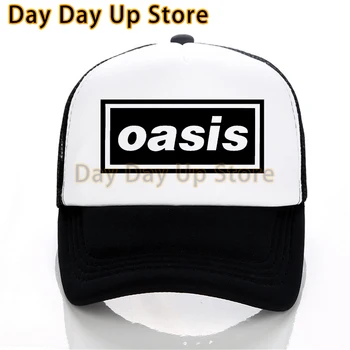 Бейзболни шапки Oasis Band, мъжки и дамски летни окото шапки, спортна шапка за отдих на открито, регулируем шапка за шофьор на камион с надпис