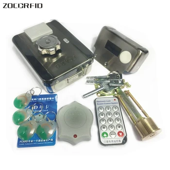 MC-203E 125 khz RFID електронен контрол на достъпа вграден заключване /електрическа брава / + 10 ключодържатели нефритовом стил