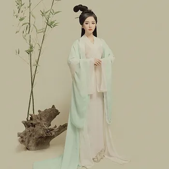 Снимка на тема Ханфу, реалистична картина, секси старата облекло, комплект от няколко теми за жени, Hanfu
