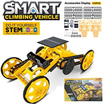 Слънчевата играчка, новите детски играчки, комплект за самостоятелно сглобяване, задвижване на всички колела автомобил за катерене, образователни игри за деца, подарък роботизирана набор от