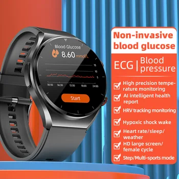 SACOSDING Неинвазивен нивото на глюкоза в кръвта смарт часовници мъжки спортни фитнес-часовник с пълен сензорен екран, Bluetooth, Android, ios Smartwatc