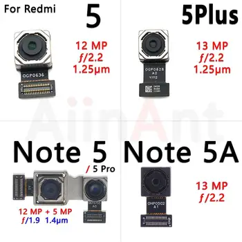 Оригинален малък гъвкав кабел предна камера за Xiaomi Redmi Note 5 5A Pro Plus, основната гъвкав кабел за задната камера