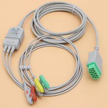 Автоматична кабел за ЕКГ ЕКГ 11P и выводной тел за системи на GE-Marquette Patient ECG ЕКГ Dash PRO/Eagle/ Solar /Tram., AHA / IEC, 3 ИЗХОДА.