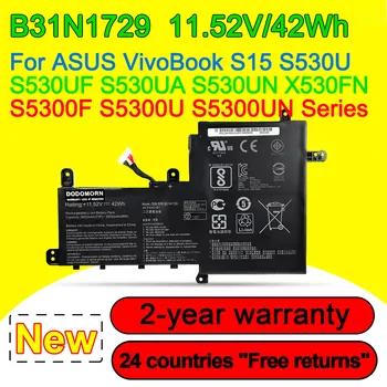 11,52 V 42Wh B31N1729 Батерия За лаптоп ASUS VivoBook S15 S530U S530UA S530UN X530FN S5300F S5300U Серия S5300UN В наличност