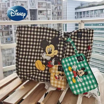 Нова дамска чанта Дисни Mickey's, луксозна марка дамска чанта, мультяшная скъпа голяма чанта от 3 теми, модни пътна холщовая чанта