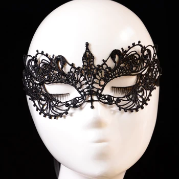 Дамски куха лейси маска, сексуална Косплейная маска за бала, подпори за костюмированной партита, маскарадная маска за Хелоуин, маска за очи на кралицата нощен клуб