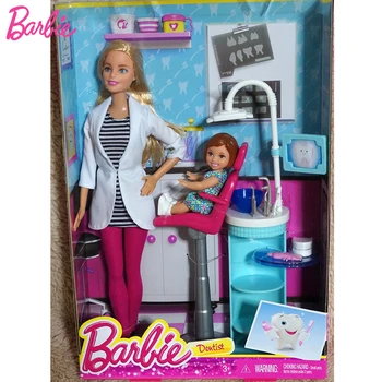 Оригиналната кукла Барби, имитирующая сцената на заздравяване на зъбния кариес при лекар-стоматолог, Фризьорски комплект, играчки за момичета, Интерактивни бебета