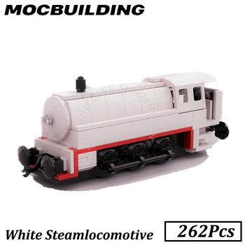 262 бр. бял паровозный Модел автомобил влак MOC Строителни блокове, Тухли подарък за деца