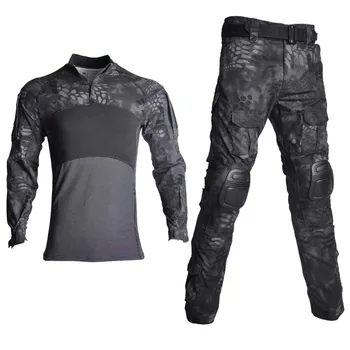 Тактически ризи за еърсофт оръжия, пейнтбола, мъжки панталони, военни дрехи, армията бойна форма, камуфляжные, ризи, панталони-карго + подложки