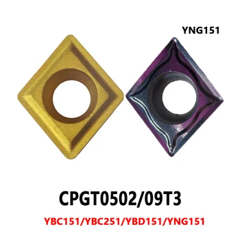 CPGT050204 CPGT09T304-SF CPGT Оригинални видий плоча YBC151 YBC251 YBD151 YNG151 Инструмент за расточки вътрешни дупки с форма на диамант
