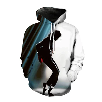 Нова hoody с 3D принтом на Майкъл Джексън, модни негабаритная hoody в стил хип-хоп, hoody с модел, мъжки и дамски блузи