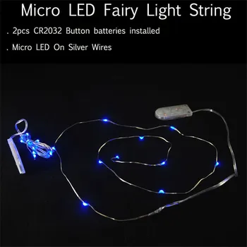 Kitosun led гирлянди, страхотна микро-осветителни тела, 1 м 10 светодиоди, сребърна тел, работещи на батерии, водоустойчиви осветителни тела за празнични партита, сватби