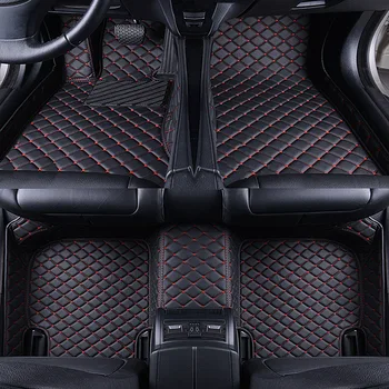 Обичай кожени автомобилни стелки за Peugeot 3008 2013-2019 автоаксесоари Tapete Automotivo Para Carro за оформяне на интериора
