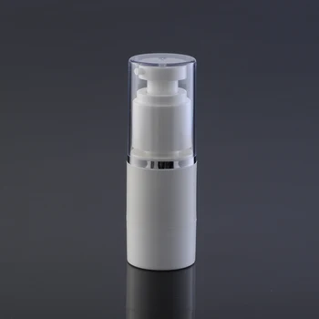 сребърна линия прозрачен капак бяла безвоздушной бутилка от 15 ml за лосион/емулсия/серум/тонер/основи на козметични опаковки за грижа за кожата