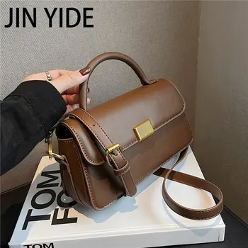 ДЖИН YIDE, нова реколта чанта през рамо с малка дръжка отгоре, дамски чанти през рамо, зимни дизайнерски дамски портмонета, дамски чанти за рамо