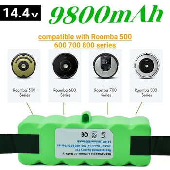 iRobot Roomba 500 600 700 800 série 560 620 650 700 770 780 880 нов 14,4 v 9800 mah батерия au литиева акумулаторна