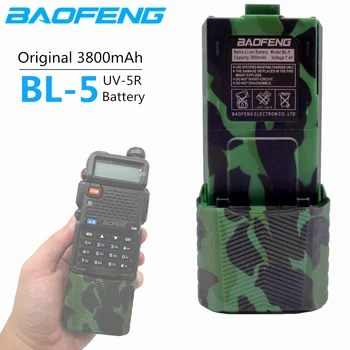 Оригинален Baofeng UV-5R 3800 mah, Увеличава BL-5 7,4 В, Литиево-йонна Батерия за Baofeng UV 5R UV5R UV-5RE Plus BF-F8 +