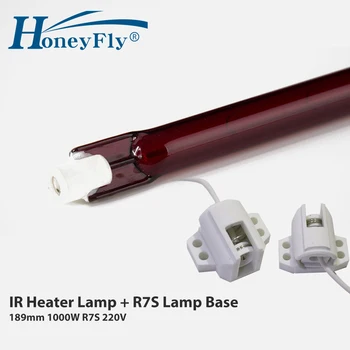HoneyFly 2 елемента J189 220 1000 W Инфрачервена Халогенна Лампа 189 мм R7S Нагревательная Тръба С Една Спирала за Затопляне на Сушене Кварцова Тръба Стъкло